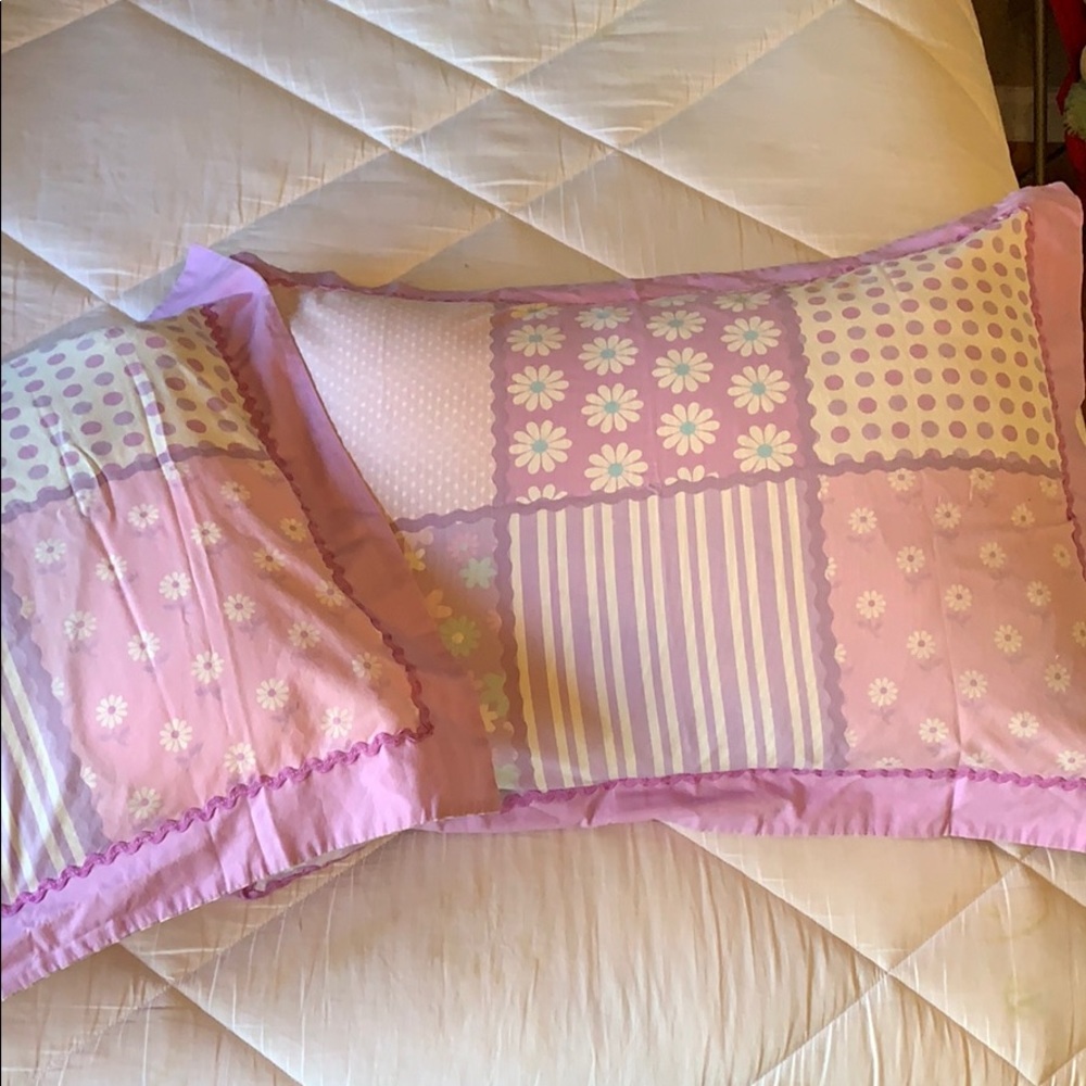 Set of 2 standard pillow shams for girls